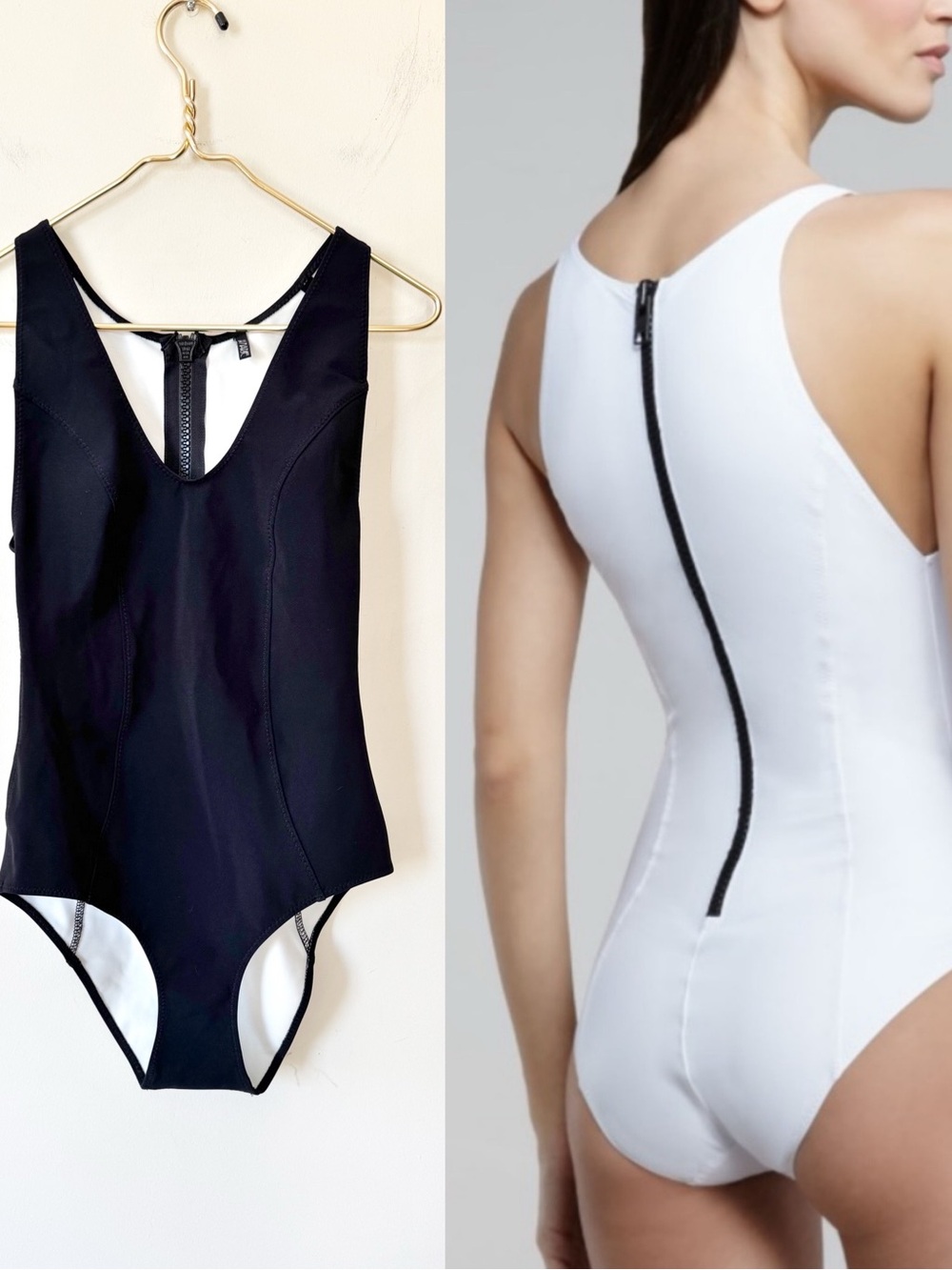 Lisa Marie Fernandez Garance Maillot Black Back Zipper One Piece Swimsuit 8